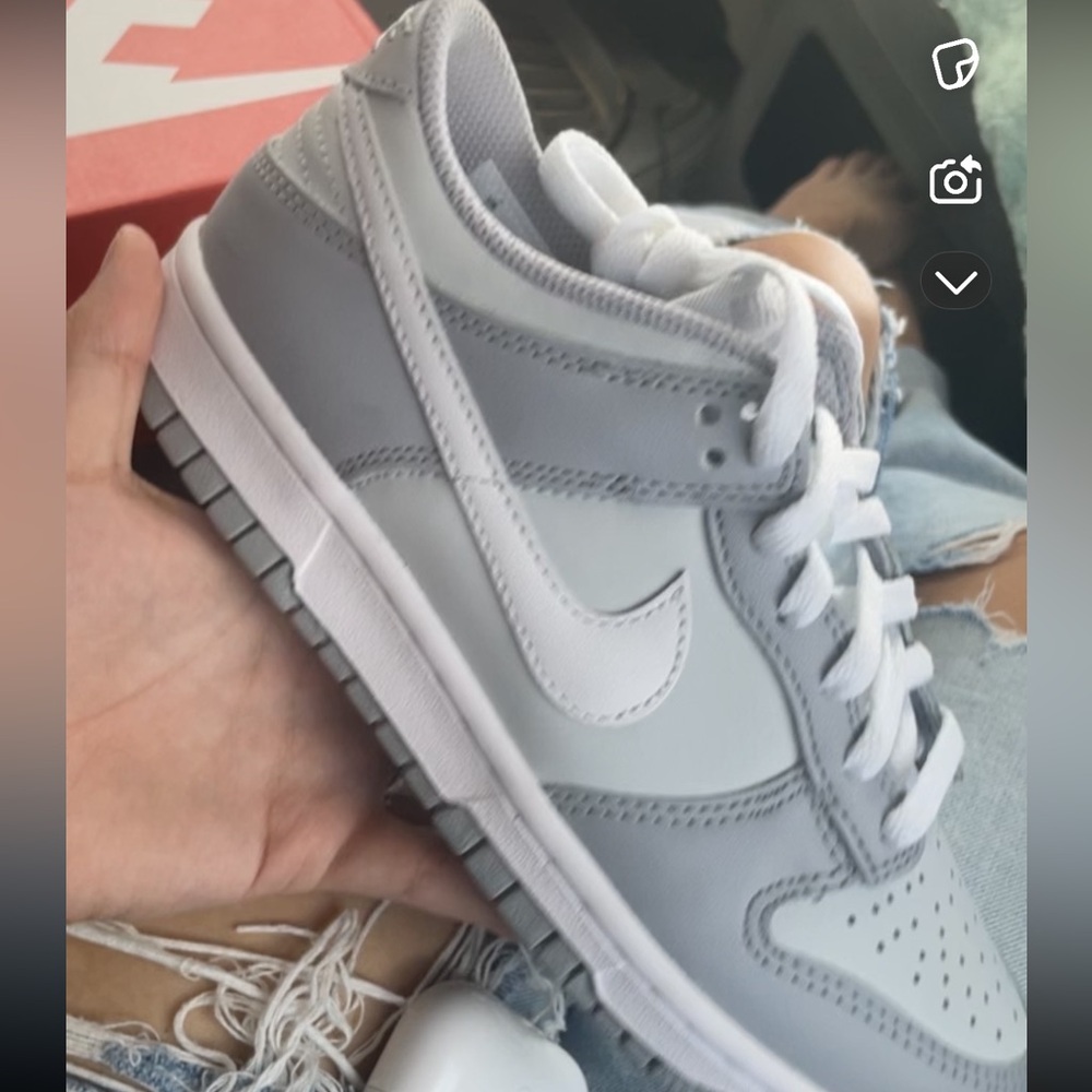 Nike Gray and White Sneakers